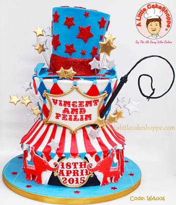 Best Customised Cake Singapore custom cake 2D 3D birthday cake cupcakes wedding corporate events anniversary fondant fresh cream buttercream cakes alittlecakeshoppe a little cake shoppe compliments review singapore bakers SG cakeshop ah beng who bakes circus wedding